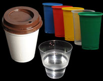 Plastične čaše i čaše od stiropora